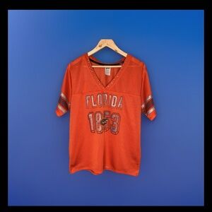 Russell Athletic Orange V-Neck Jersey 042